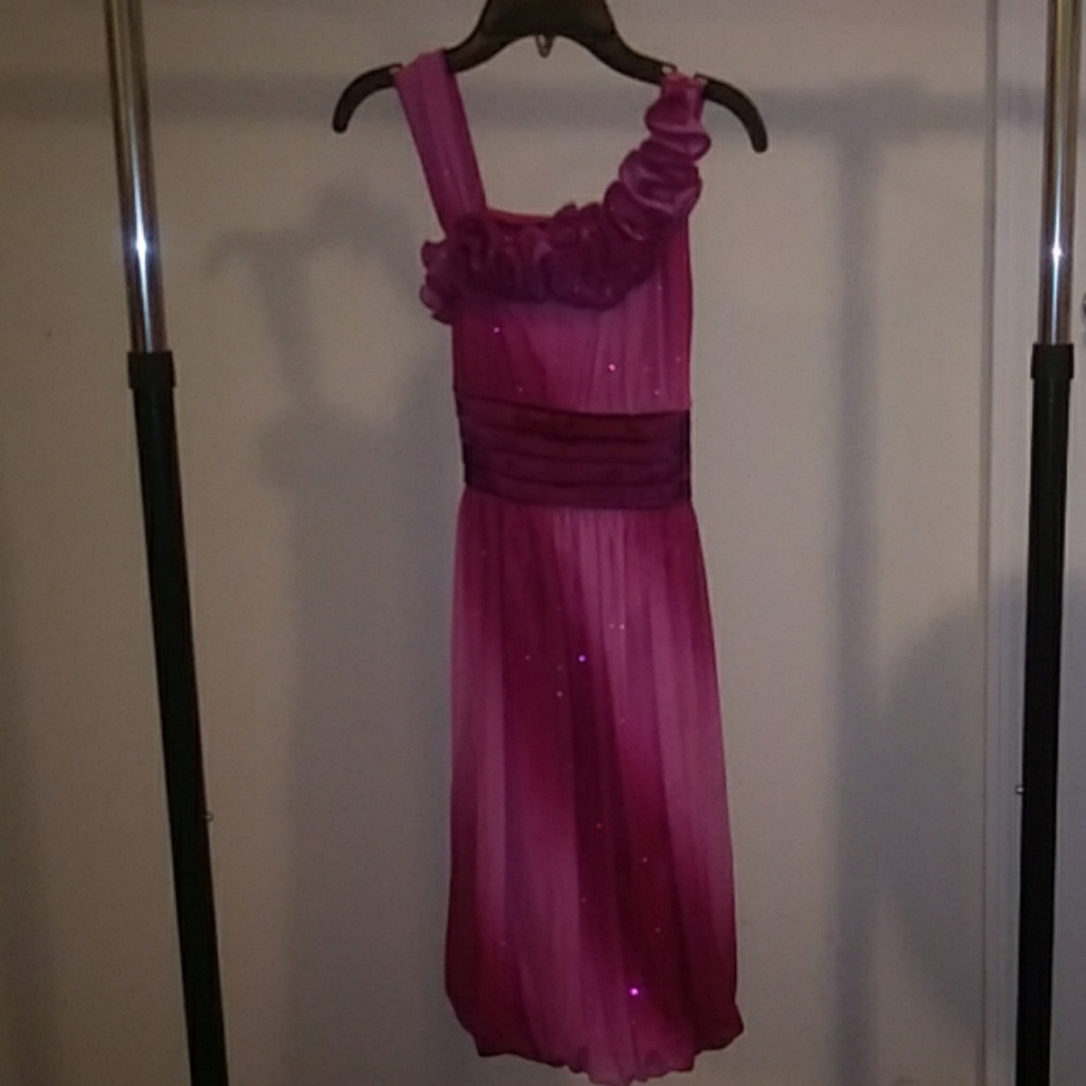 Gently Used Pink Ombre & Glitter Dress